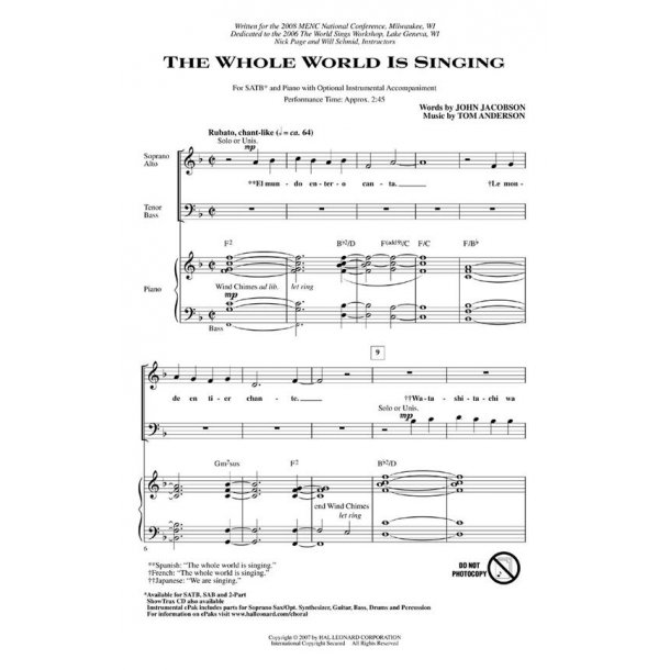 The Whole World Is Singing