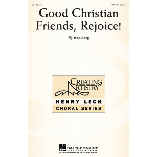Good Christian Friends, Rejoice!