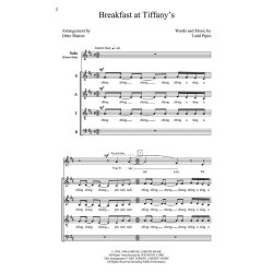 DEEP BLUE SOMETHING TODD PIPES BREAKFAST AT TIFFANY'S (SHARON) SATB