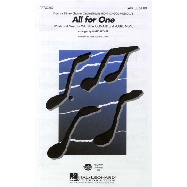 Matthew Gerrard And Robbie Nevil: All For One - SATB