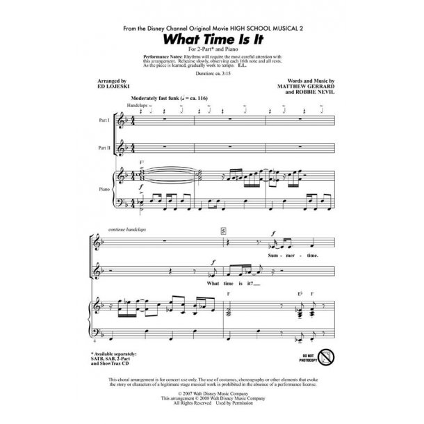 What time is it (from High School Mus.2)
