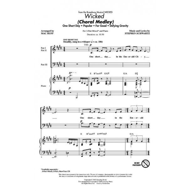 Wicked Choral medley