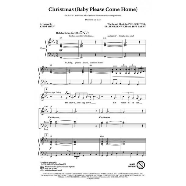 Christmas Baby Please Come Home