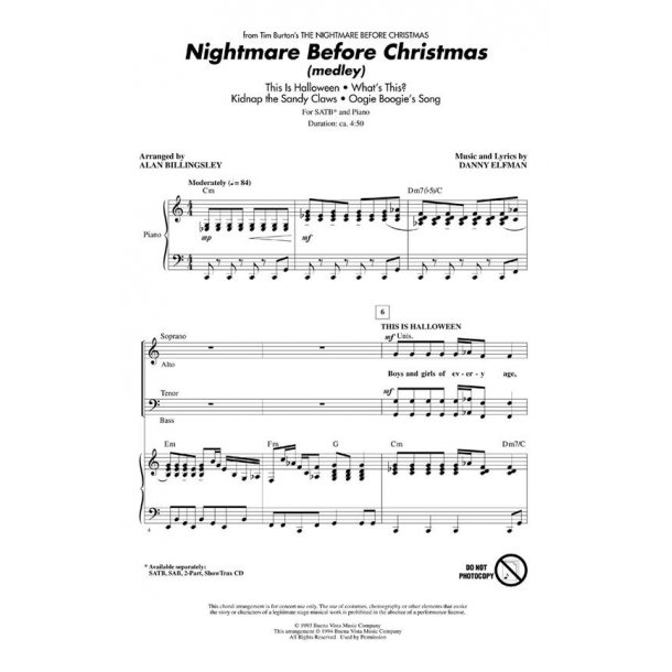 Danny Elfman: The Nightmare Before Christmas Medley (Showtrax CD)