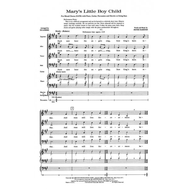 Mary's Little Boy Child