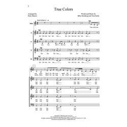 STEINBERG/KELLY TRUE COLORS (ARR SHARON DEKE) SATB A CAPPELLA CHORAL