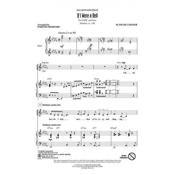 If I Were a Bell : from Guys and Dolls