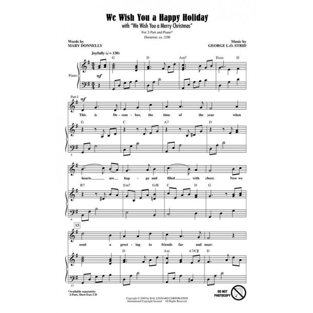 We Wish You a Happy Holiday : with We Wish You a Merry Christmas