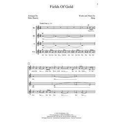 STING FIELDS OF GOLD (SHARON DEKE) SSAA A CAPPELLA CHORAL