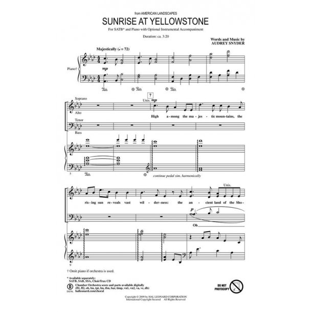 Sunrise at Yellowstone : from American Landscapes