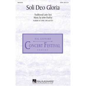 PURIFOY JOHN SOLI DEO GLORIA SATB CHOR