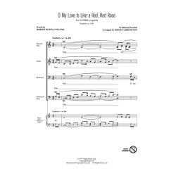 O MY LOVE IS LIKE A RED RED ROSE (CARRINGTON SIMON) SATBBB A CAPP CHOR