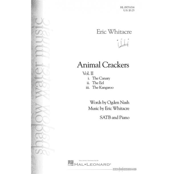 Eric Whitacre: Animal Crackers II (SATB)