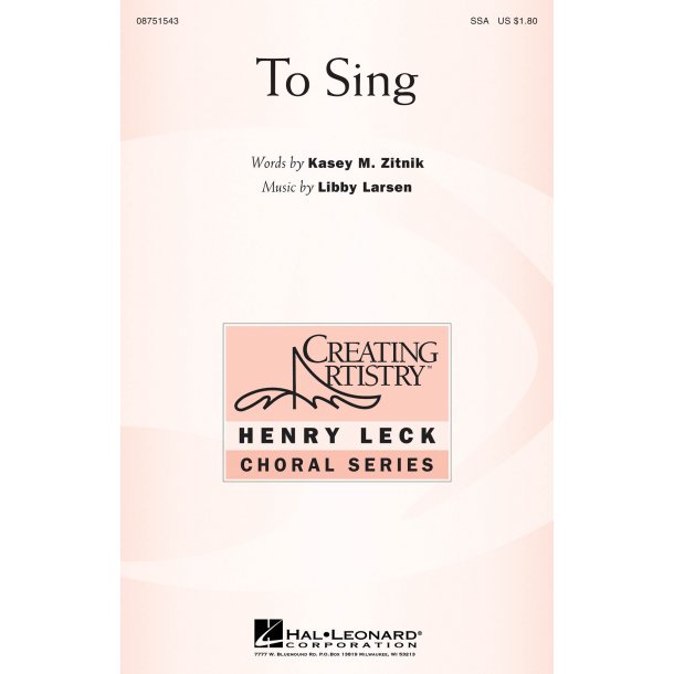 To Sing