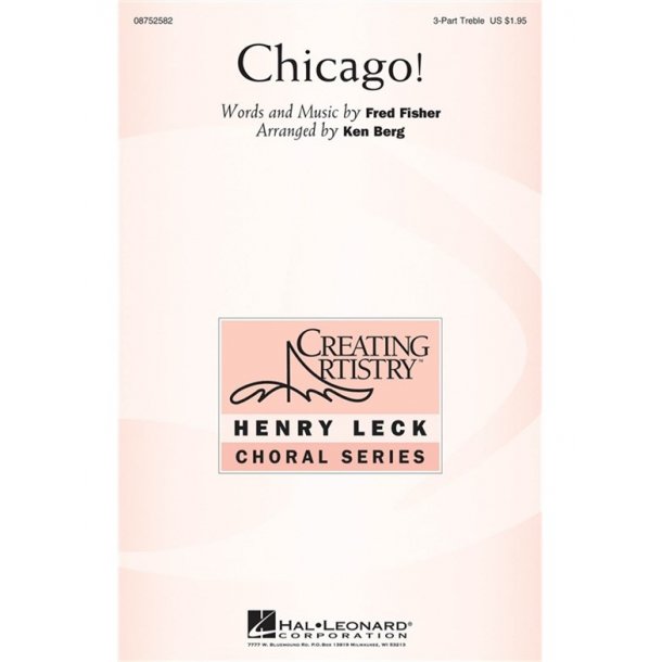 FISHER FRED CHICAGO (BERG KEN) 3 PART TREBLE CHORAL