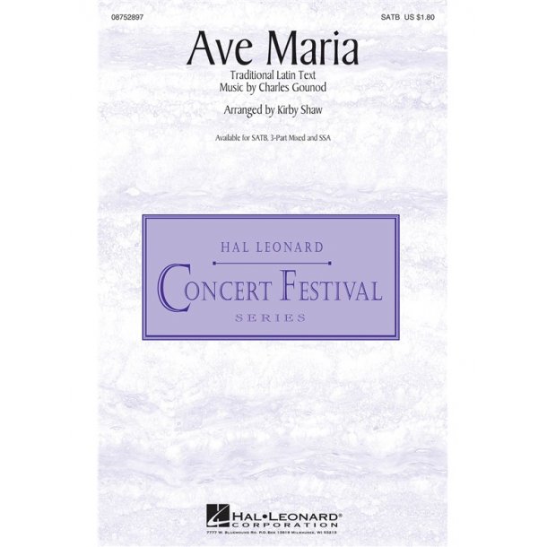Bach & Gounod: Ave Maria (3PT Choral Songbook)
