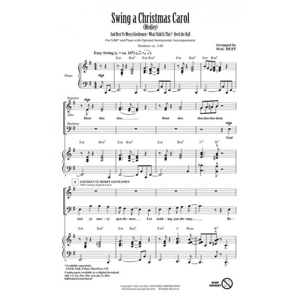 Swing a Christmas Carol (Medley)