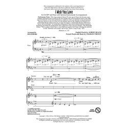 TRENET CHARLES I WISH YOU LOVE (ARR LOJESKI ED) SATB CHORAL