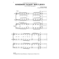 SOMEBODY TALKIN' 'BOUT JESUS (ARR GIBBS STACEY) SSAATTBB A CAPP CHORAL