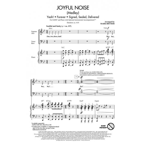 Joyful Noise Medley (Arr. Brymer) (ShowTrax CD)