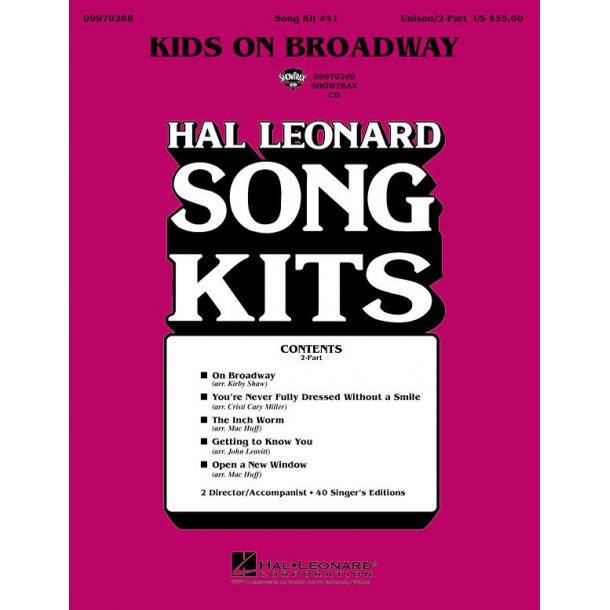 Kids on Broadway Song Kit #41 : 2-Part Song Kit