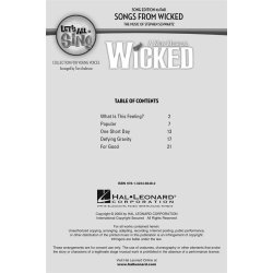 Let's All Sing Songs from Wicked: Collection for Young Voices (10 Pack)