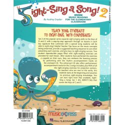 Audrey Snyder: Sight-Sing A Song! 2 - More Music Reading For The Elementary Classroom (Set 2: Keys Of D And G)