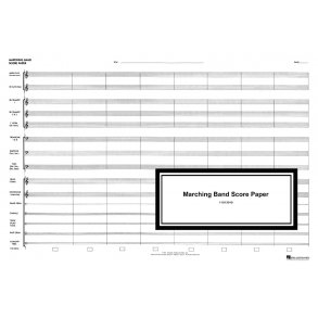 Marching Band Score Paper