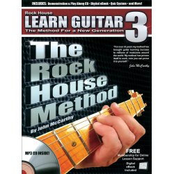 ROCK HOUSE METHOD LEARN GUITAR 3 METHOD FOR NEW GENERATION GTR BK/CD