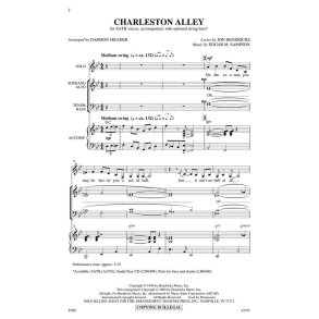 EDGAR SAMPSON & JON HENDRICKS CHARLESTON ALLEY (ARR MEADER) SATB SC/PT