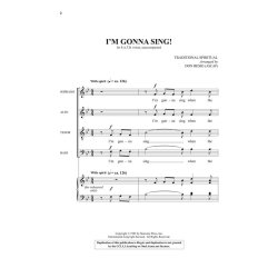 I'M GONNA SING (BESIG DON) SATB A CAPPELLA CHORAL