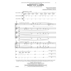 KEEP YO' LAMPS (ARR POWELL ROSEPHANYE) SSAA A CAPPELLA CHORAL