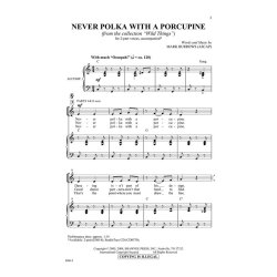 MARK BURROWS NEVER POLKA WITH A PORCUPINE 2-PART CHORAL SHEET