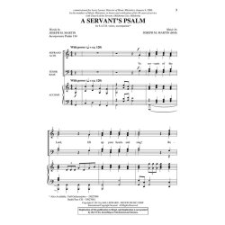 MARTIN JOSEPH M A SERVANT'S PSALM SATB CHORAL SHEET