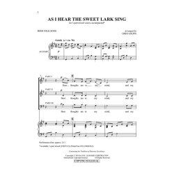 As I Hear The Sweet Lark Sing (Arr. Gilpin) (3-Part)