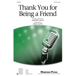 Gold Thank You For Being Friend Sab