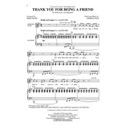 Gold Thank You For Being Friend Sab