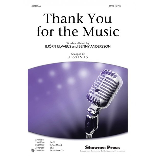 Abba Thank You For Music Estes Satb