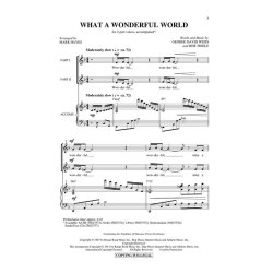 Thiele/Weiss What A Wonderful World (Arr Hayes Mark) 2 Part Choral
