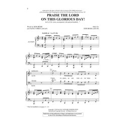BESIG PRICE PRAISE THE LORD ON THIS GLORIOUS DAY! SATB