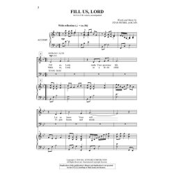 PETHEL STAN FILL US, LORD SATB