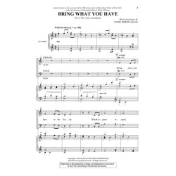 BERRY CINDY BRING WHAT YOU HAVE SATB