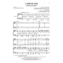 BARRETT ANGERMAN LAMB OF GOD (REDEEMER OF THE WORLD) SATB