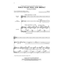 MCCARTHA CHARLES WHAT FEAST WILL YOU BRING? SATB