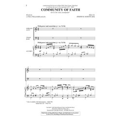 MARTIN WILLIAMS COMMUNITY OF FAITH (FROM FAITH AND FREEDOM) SATB