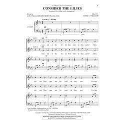 WILLIAMS MARK CONSIDER THE LILIES 2-PART TREBLE