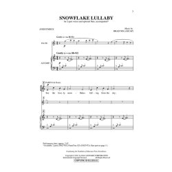 NIX BRAD SNOWFLAKE LULLABY 2 PART WITH OPTIONAL FLUTE CHORAL