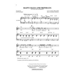 NICHOLS/WILLIAMS RAINY DAYS AND MONDAYS (ARR ZEGREE STEVE) SATB CHORAL