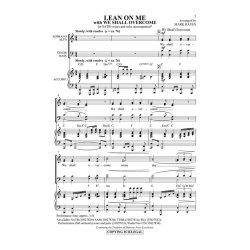 Withers Bill Lean On Me With We Shall Overcome (Hayes Mark) Satb Chor