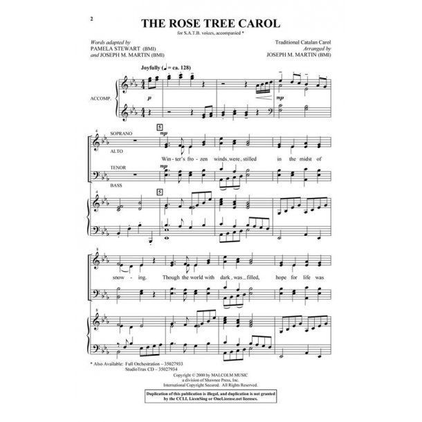 MARTIN JOSEPH/STEWART PAMELA THE ROSE TREE CAROL ORCHESTRA ACC SC/PTS